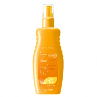 Avon SUN+ Hidratantni sprej za sunčanje za osjetljivu kožu SPF 15